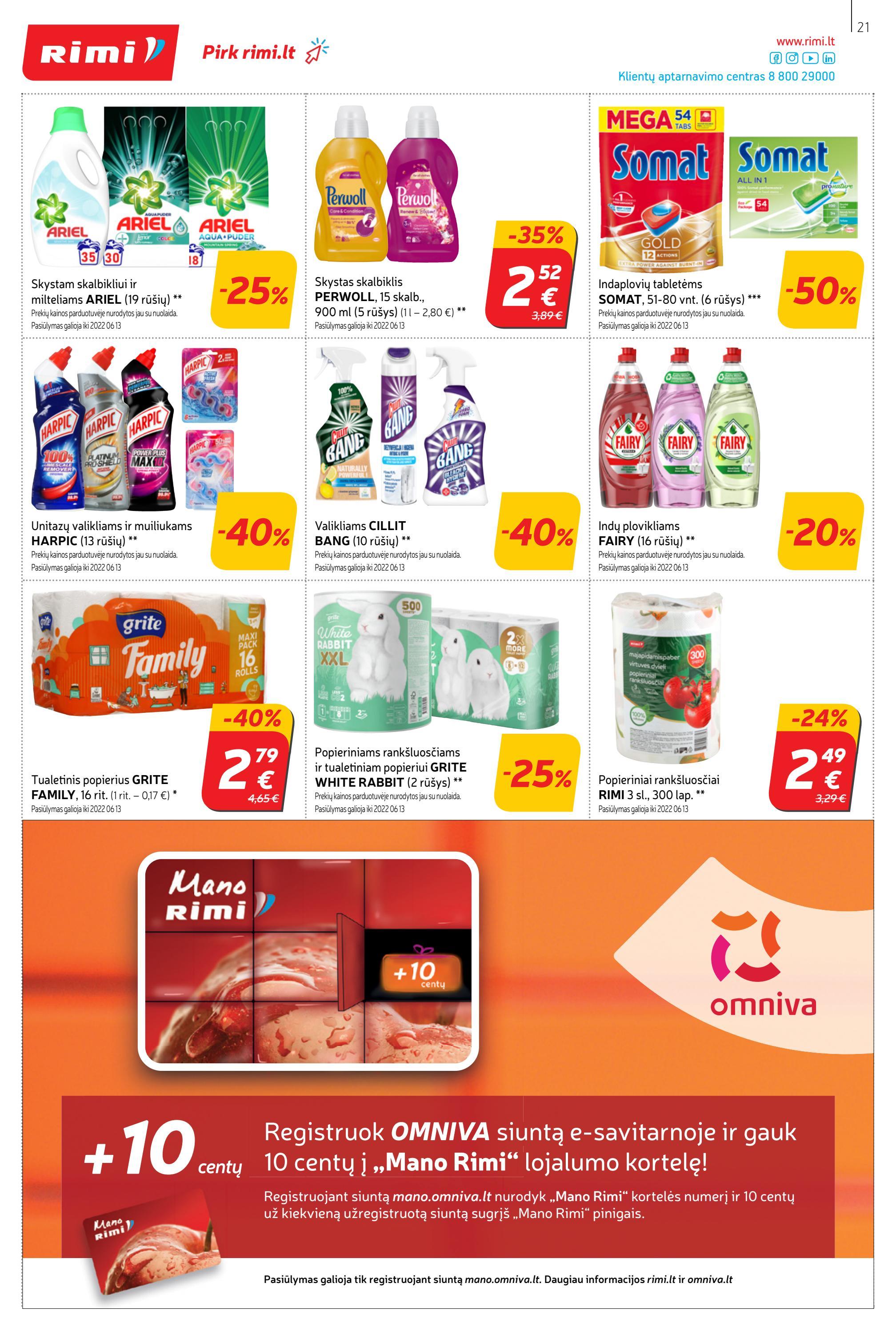 Rimi savaitinis leidinys akcijos nuo 
  2022-05-31 iki 
  2022-06-06 | Leidinukas.lt puslapis 21