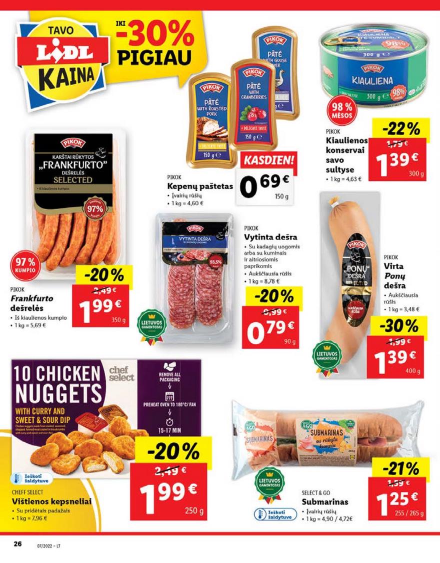 Lidl maisto prekių pasiūlymai akcijos nuo 
  2022-02-14 iki 
  2022-02-20 | Leidinukas.lt puslapis 26