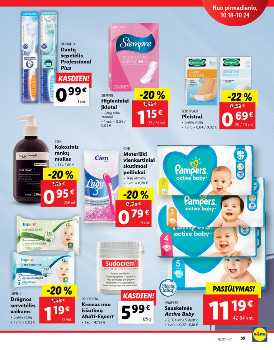 Lidl pasiūlymai akcijos nuo 
  2021-10-18 iki 
  2021-10-24 | Leidinukas.lt puslapis 35