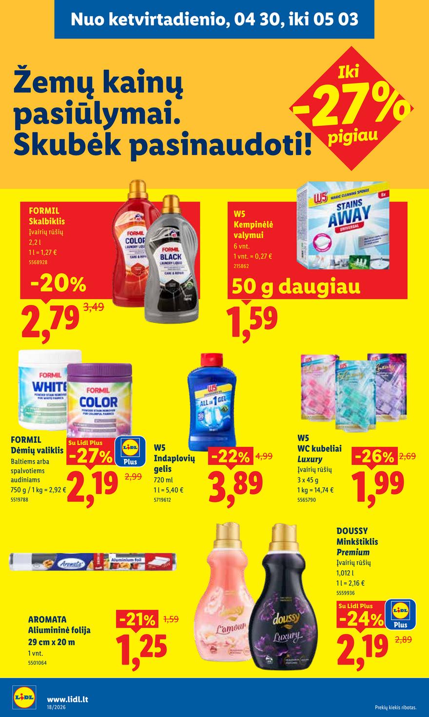 Lidl leidinys naujas akcijos nuo 
  2026-04-27 iki 
  2026-05-03 | Leidinukas.lt puslapis 26