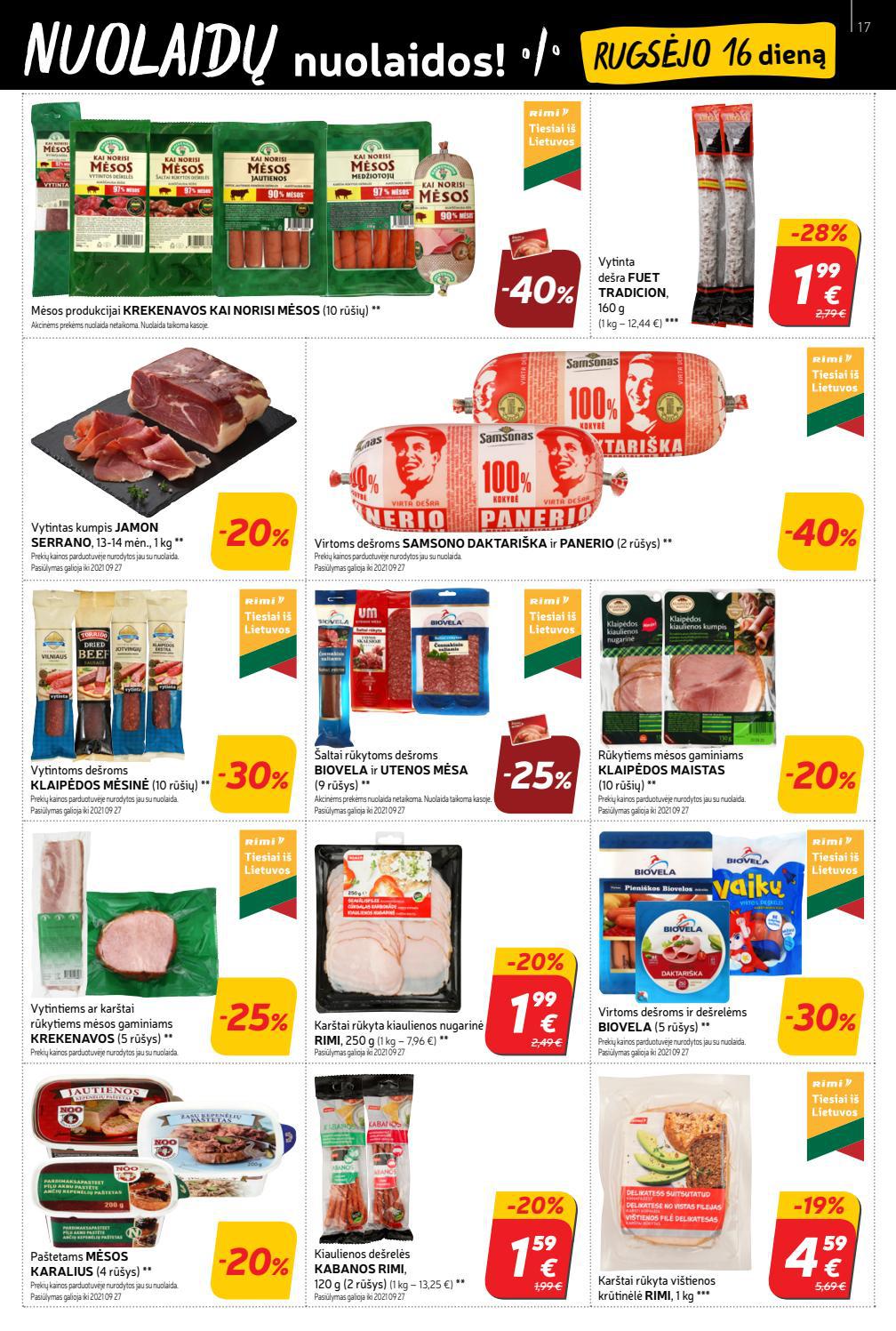 Rimi leidinys akcijos nuo 
  2021-09-14 iki 
  2021-09-20 | Leidinukas.lt puslapis 17