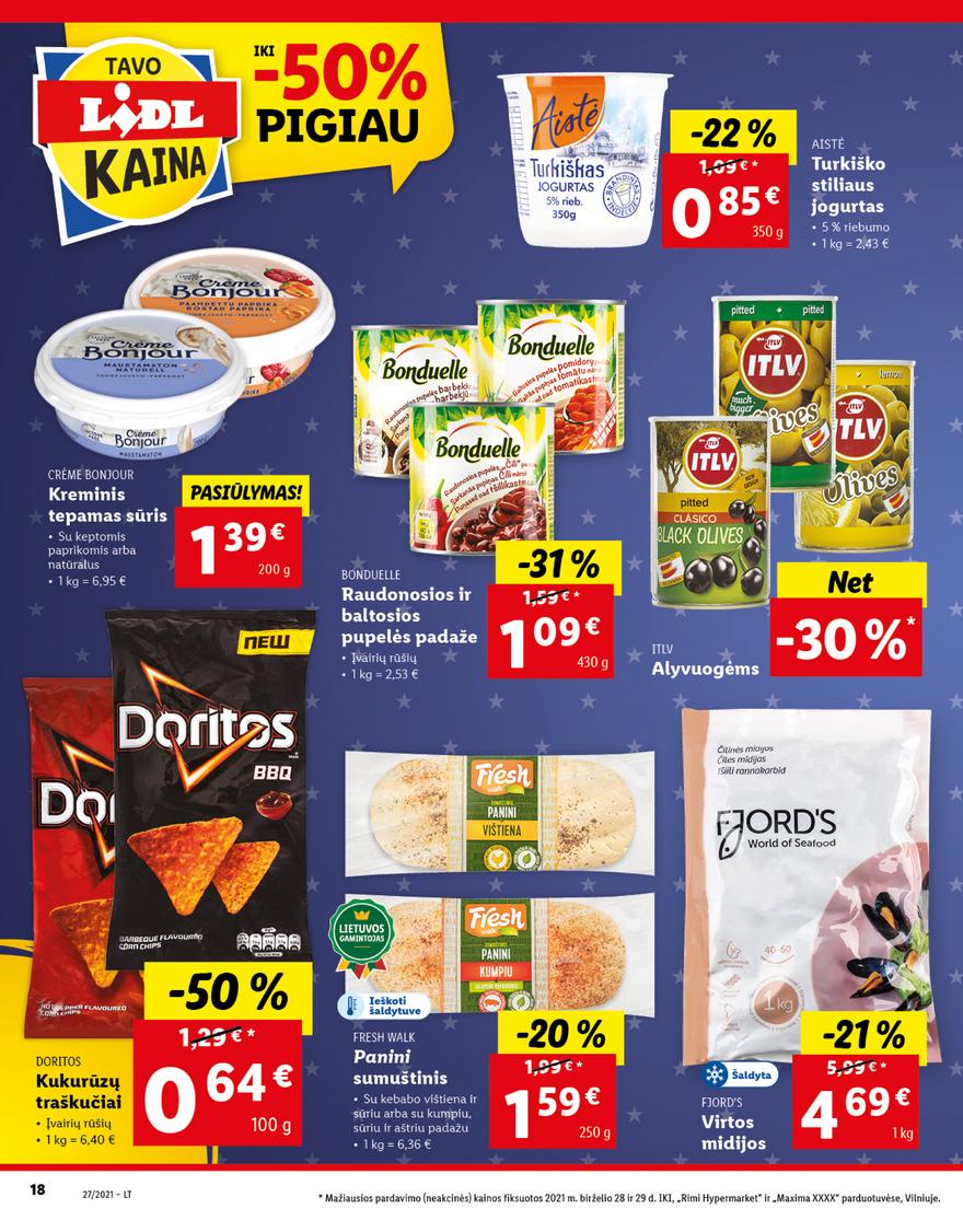 Lidl maisto prekių pasiūlymai akcijos nuo 
  2021-07-05 iki 
  2021-07-11 | Leidinukas.lt puslapis 18