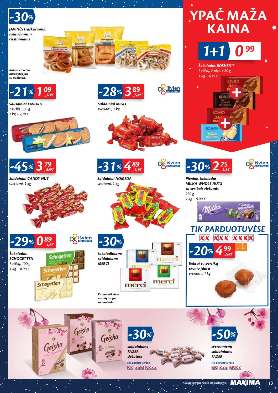 Maxima kaininis leidinys akcijos nuo 
  2020-12-29 iki 
  2021-01-04 | Leidinukas.lt puslapis 13