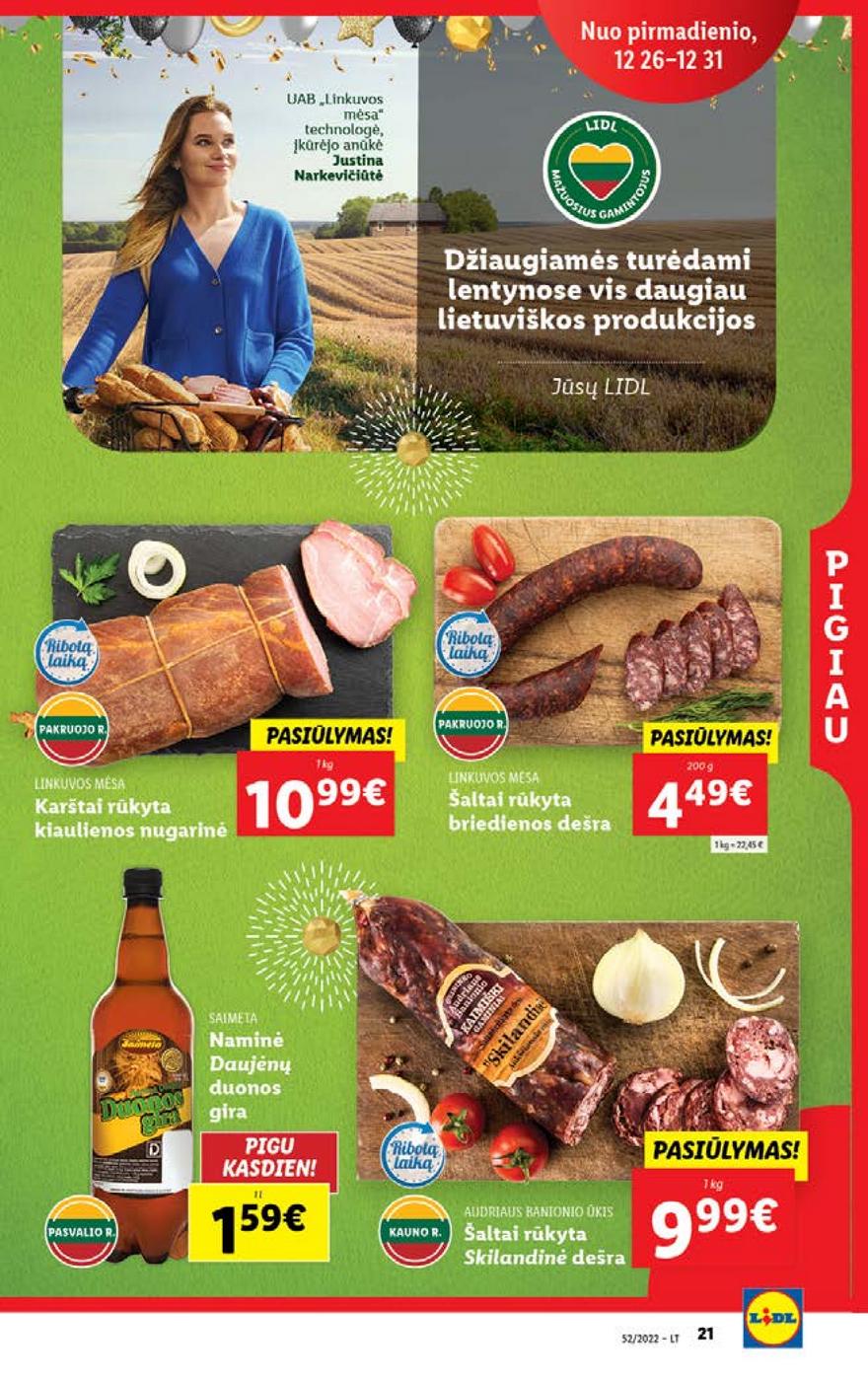 Lidl maisto prekių pasiūlymai akcijos nuo 
  2022-12-26 iki 
  2023-01-01 | Leidinukas.lt puslapis 21