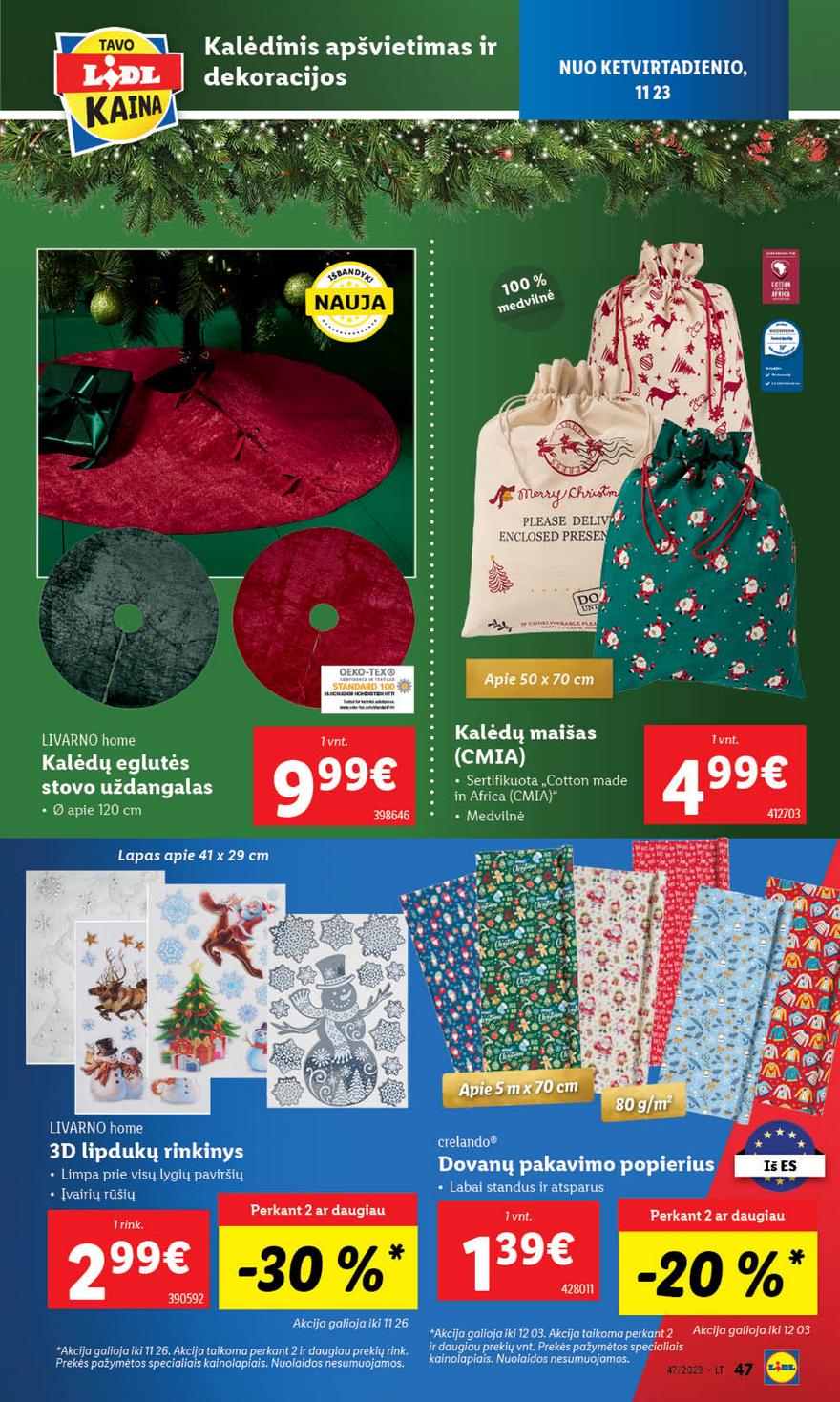 Ldil ne maisto prekių pasiūlymai akcijos nuo 
  2023-11-20 iki 
  2023-11-26 | Leidinukas.lt puslapis 47