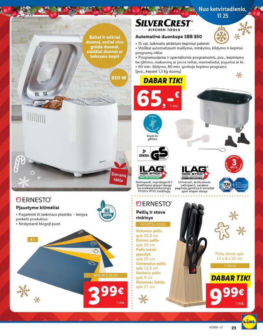 Lidl maisto prekių pasiūlymai akcijos nuo 
  2021-11-22 iki 
  2021-11-28 | Leidinukas.lt puslapis 23