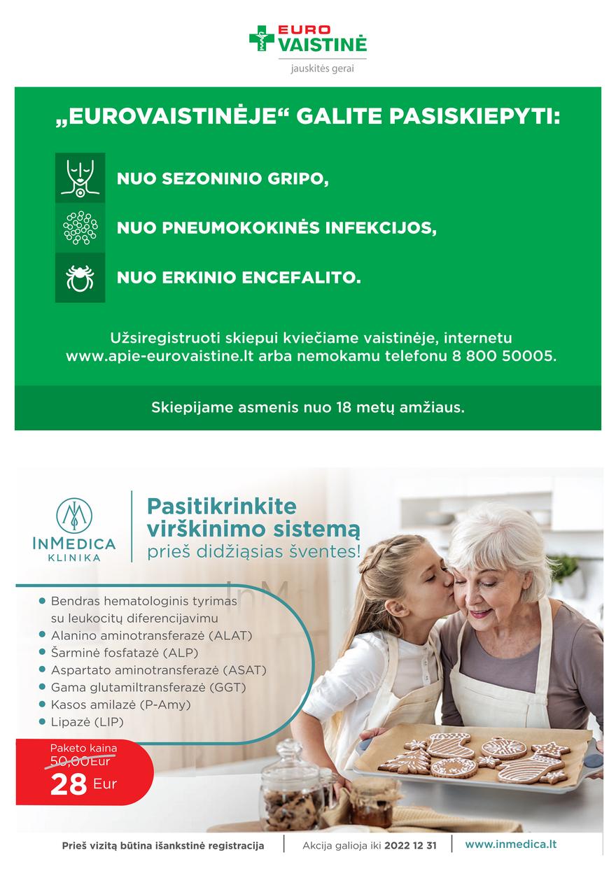 Euro vaistinė leidinys akcijos nuo 
  2022-12-01 iki 
  2022-12-31 | Leidinukas.lt puslapis 39