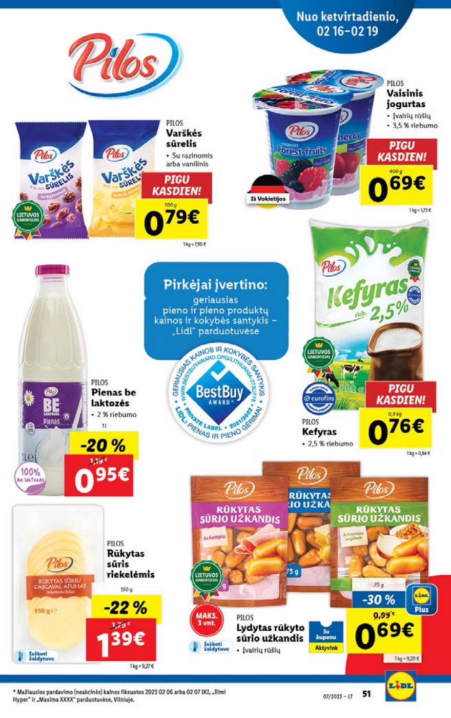 Lidl pasiūlymai akcijos nuo 
  2023-02-13 iki 
  2023-02-19 | Leidinukas.lt puslapis 51