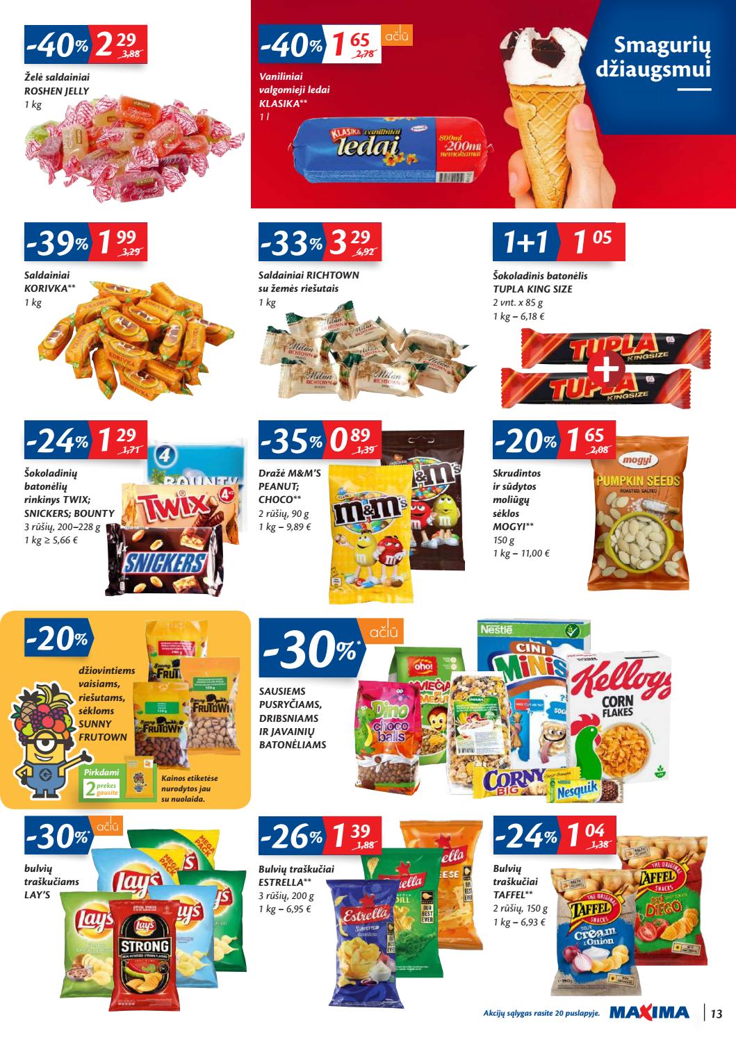 Maxima kaininis leidinys akcijos nuo 
  2019-10-22 iki 
  2019-10-28 | Leidinukas.lt puslapis 13