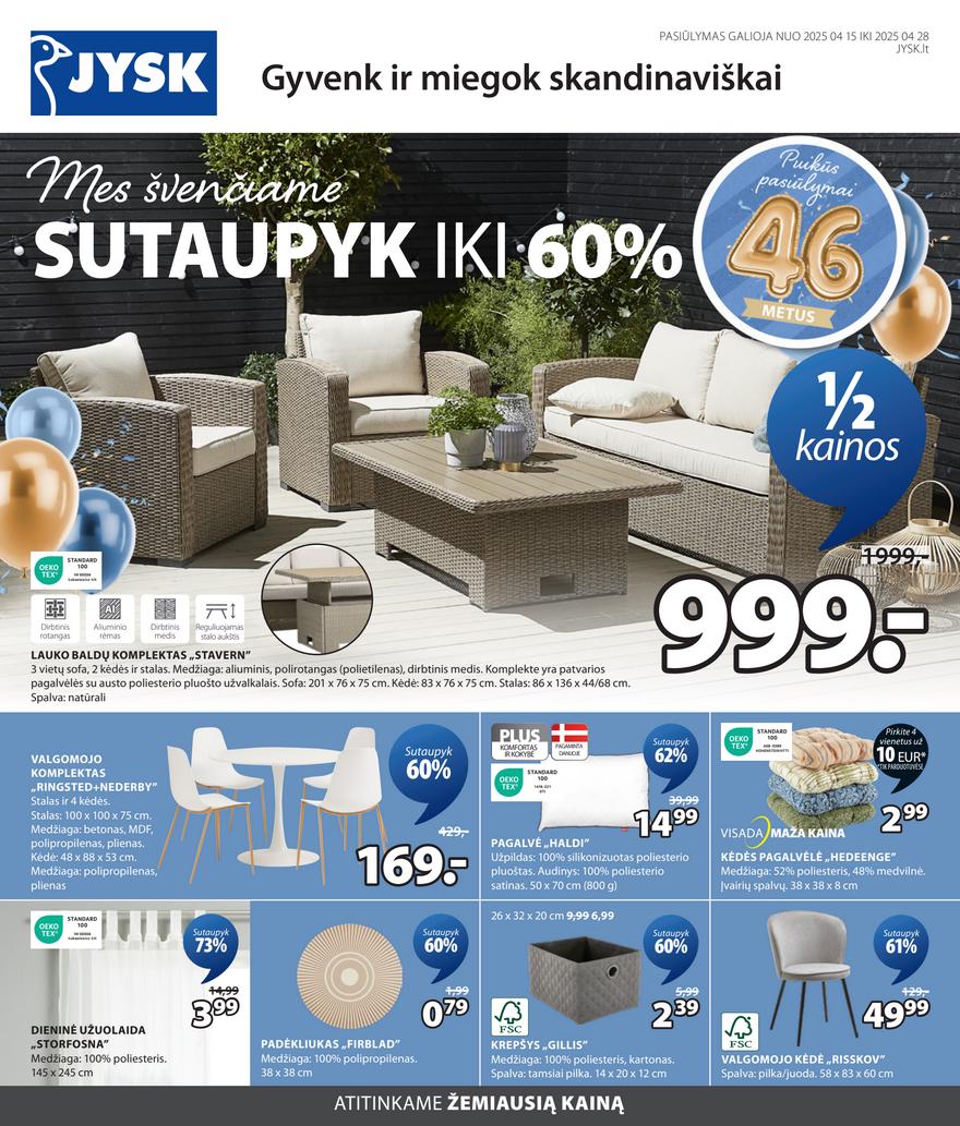 Jysk akcijų leidinys akcijos nuo 
  2025-04-15 iki 
  2025-04-28 | Leidinukas.lt puslapis 1
