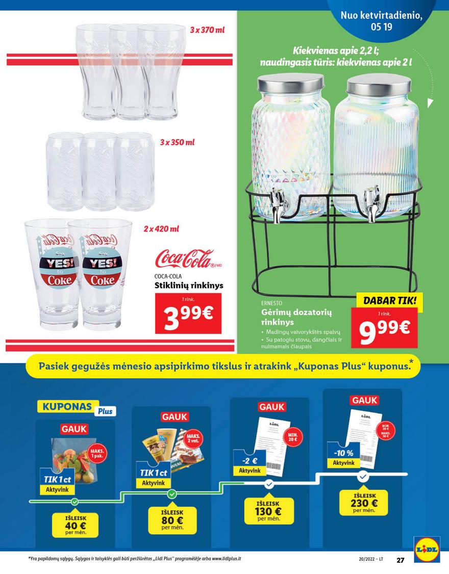 Lidl pasiūlymai akcijos nuo 
  2022-05-16 iki 
  2022-05-22 | Leidinukas.lt puslapis 27