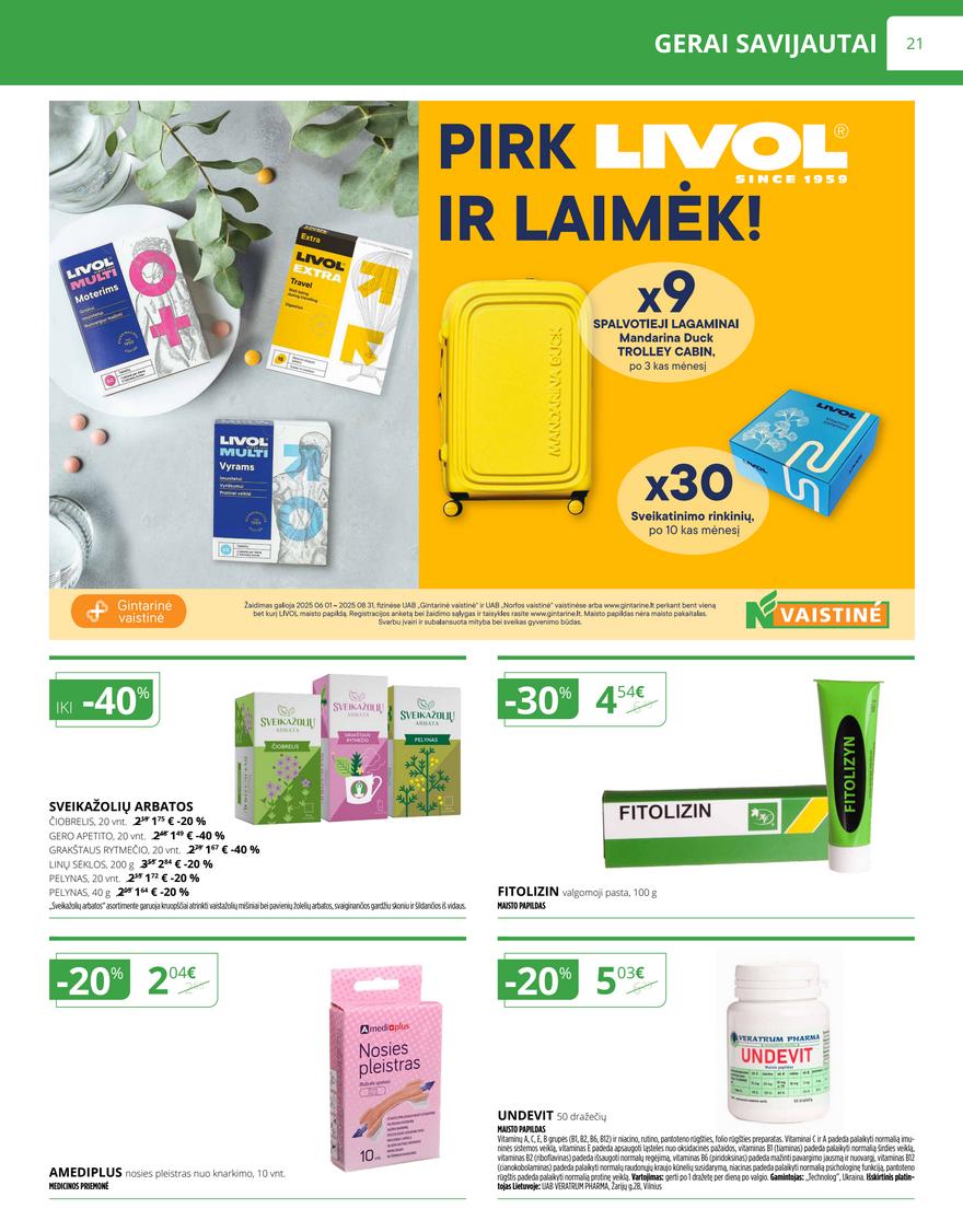 Norfos vaistinės leidinys akcijos nuo 
  2025-07-01 iki 
  2025-07-31 | Leidinukas.lt puslapis 21