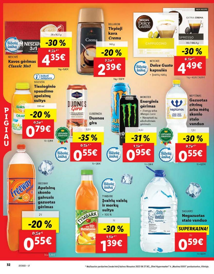 Lidl maisto prekių pasiūlymai akcijos nuo 
  2022-07-04 iki 
  2022-07-10 | Leidinukas.lt puslapis 32