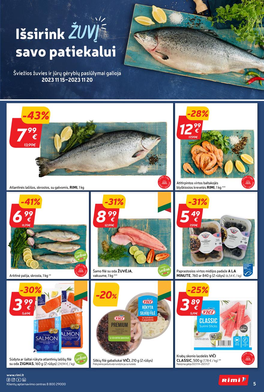 Rimi savaitinis leidinys akcijos nuo 
  2023-11-14 iki 
  2023-11-20 | Leidinukas.lt puslapis 5