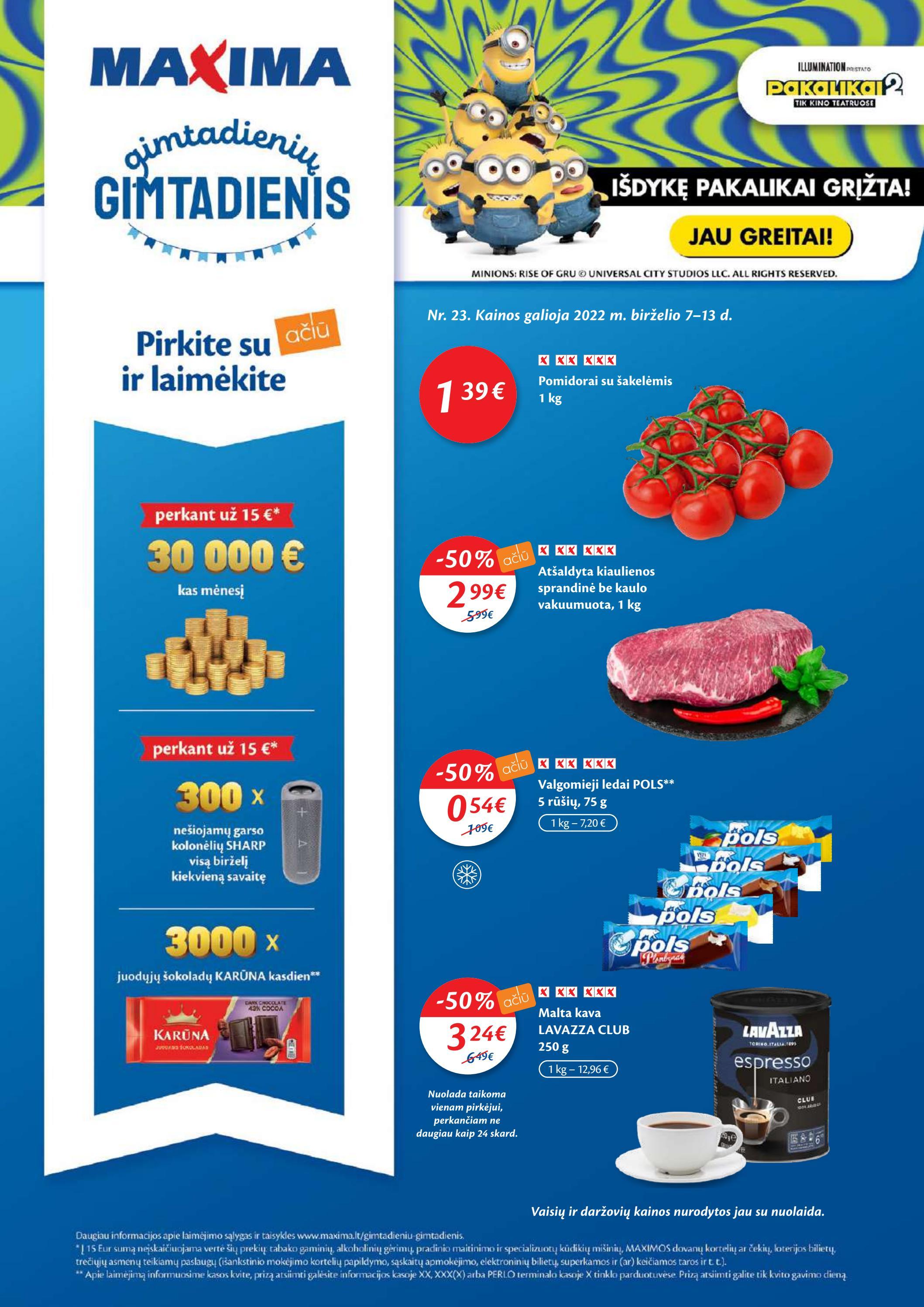 Maxima kaininis leidinys akcijos nuo 
  2022-06-07 iki 
  2022-06-13 | Leidinukas.lt puslapis 1