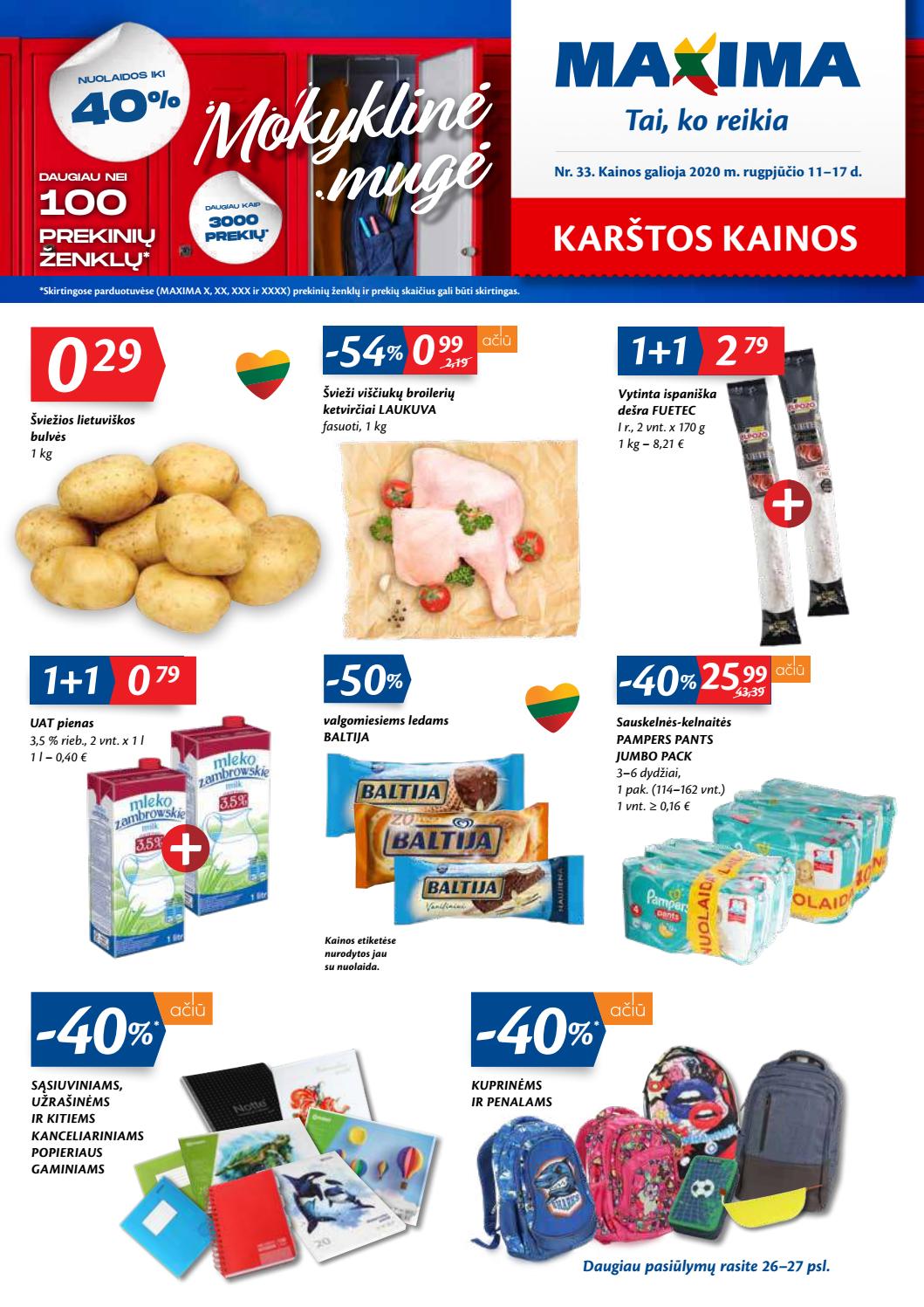 Maxima kaininis leidinys akcijos nuo 
  2020-08-11 iki 
  2020-08-17 | Leidinukas.lt puslapis 1