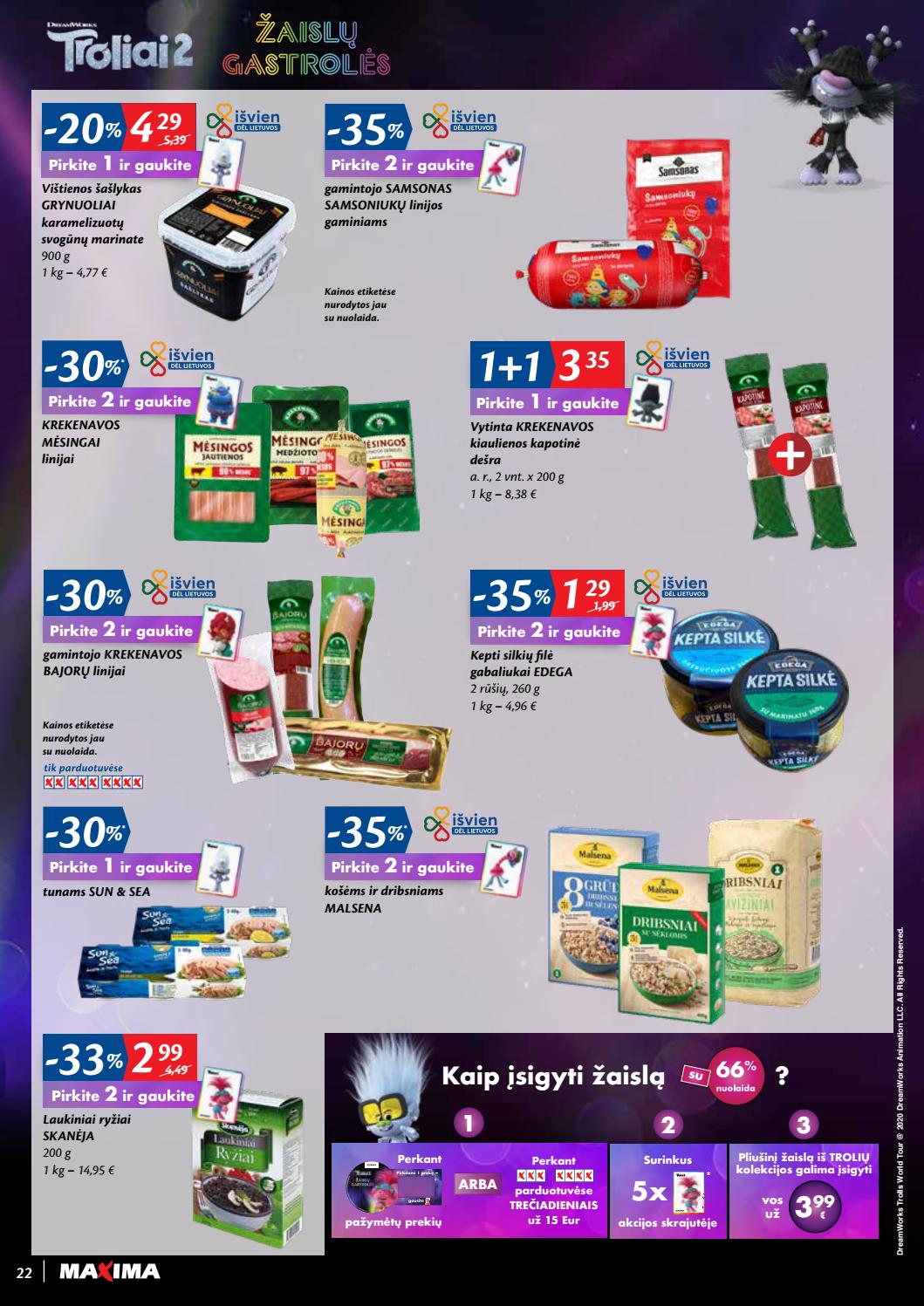 Maxima kaininis leidinys akcijos nuo 
  2020-09-08 iki 
  2020-09-14 | Leidinukas.lt puslapis 22