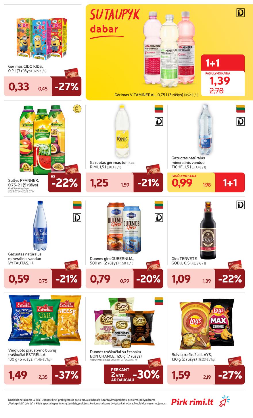 Rimi savaitinis leidinys 27 akcijos nuo 
  2025-07-01 iki 
  2025-07-07 | Leidinukas.lt puslapis 29