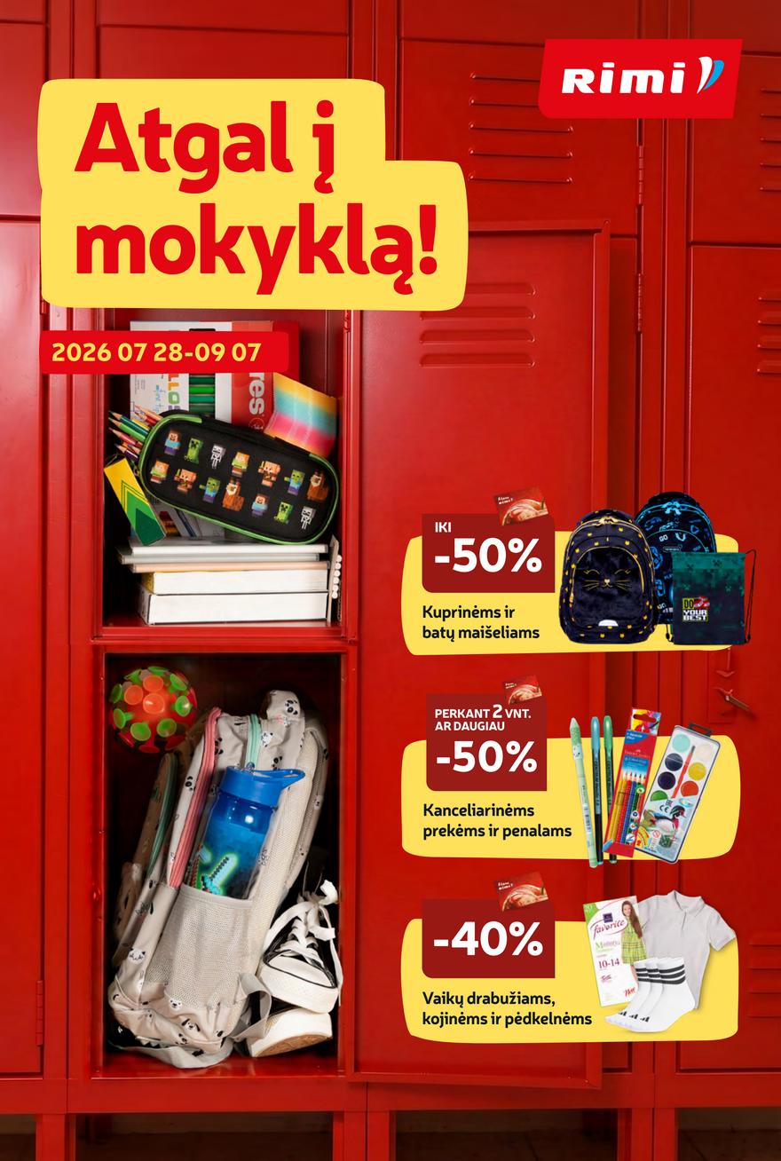 Rimi mokyklinis nuolaidų leidinys akcijos nuo 
  2026-07-28 iki 
  2026-09-07 | Leidinukas.lt puslapis 1