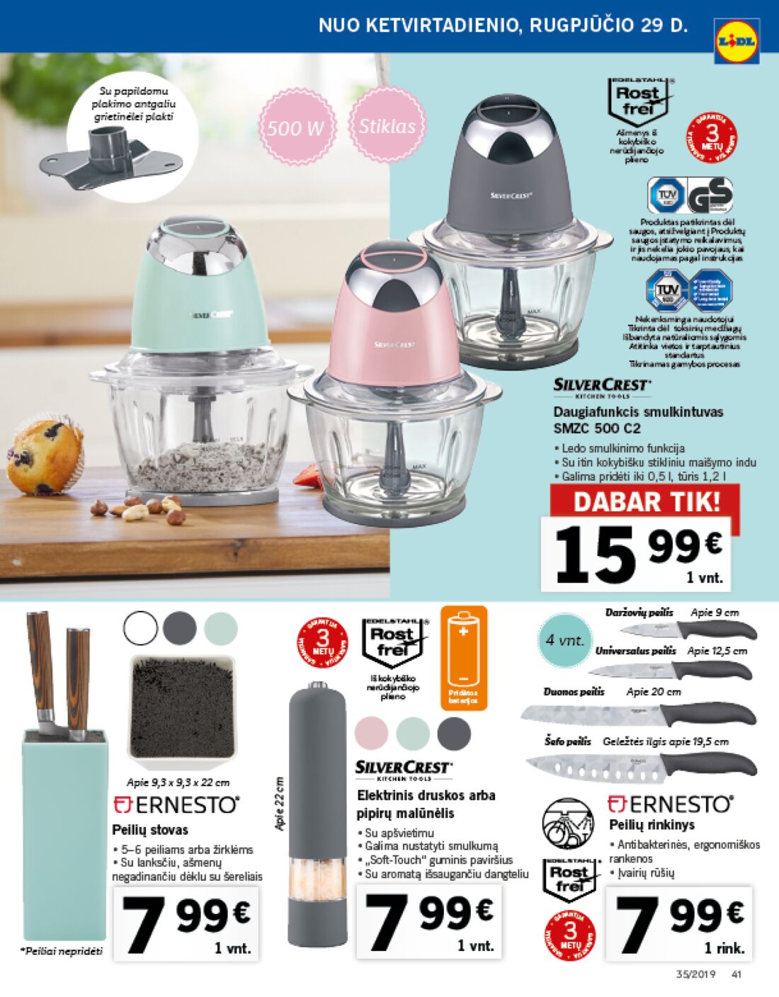Lidl savaitinis leidinys akcijos nuo 
  2019-08-26 iki 
  2019-09-01 | Leidinukas.lt puslapis 41