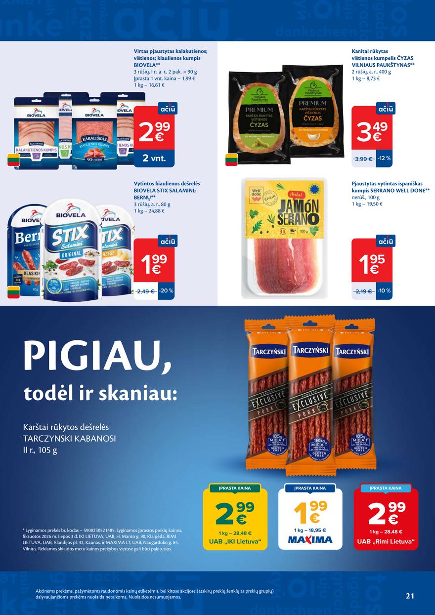 Maxima leidinys akcijos nuo 
  2026-07-14 iki 
  2026-07-20 | Leidinukas.lt puslapis 21