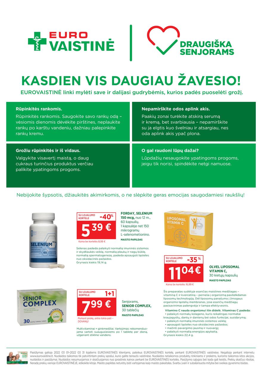 Euro vaistinė leidinys akcijos nuo 
  2022-03-01 iki 
  2022-03-31 | Leidinukas.lt puslapis 38