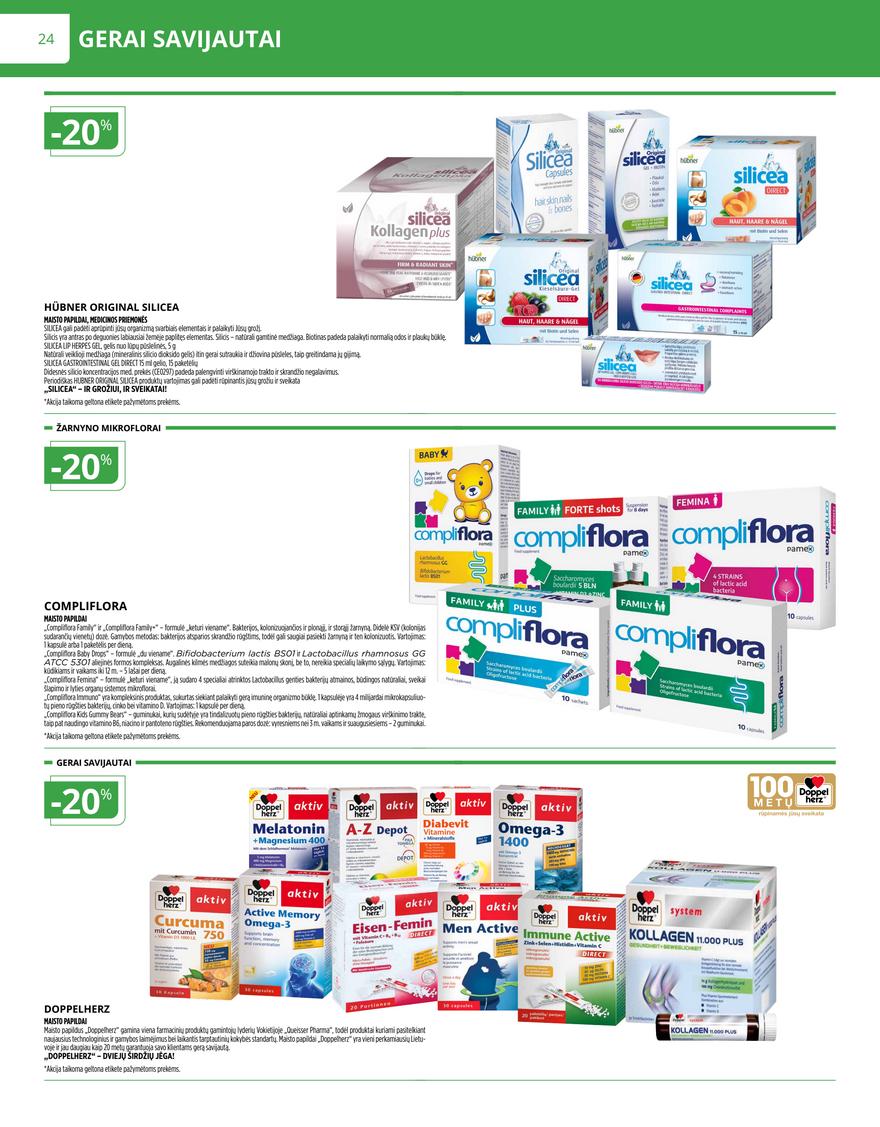 Norfos vaistinės leidinys akcijos nuo 
  2025-09-01 iki 
  2025-09-30 | Leidinukas.lt puslapis 24