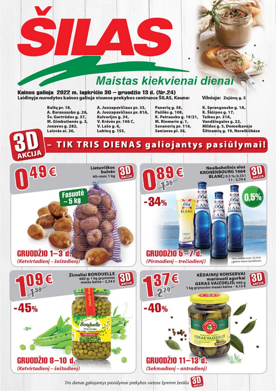 Šilas akcijų leidinys akcijos nuo 
  2022-11-30 iki 
  2022-12-13 | Leidinukas.lt puslapis 1