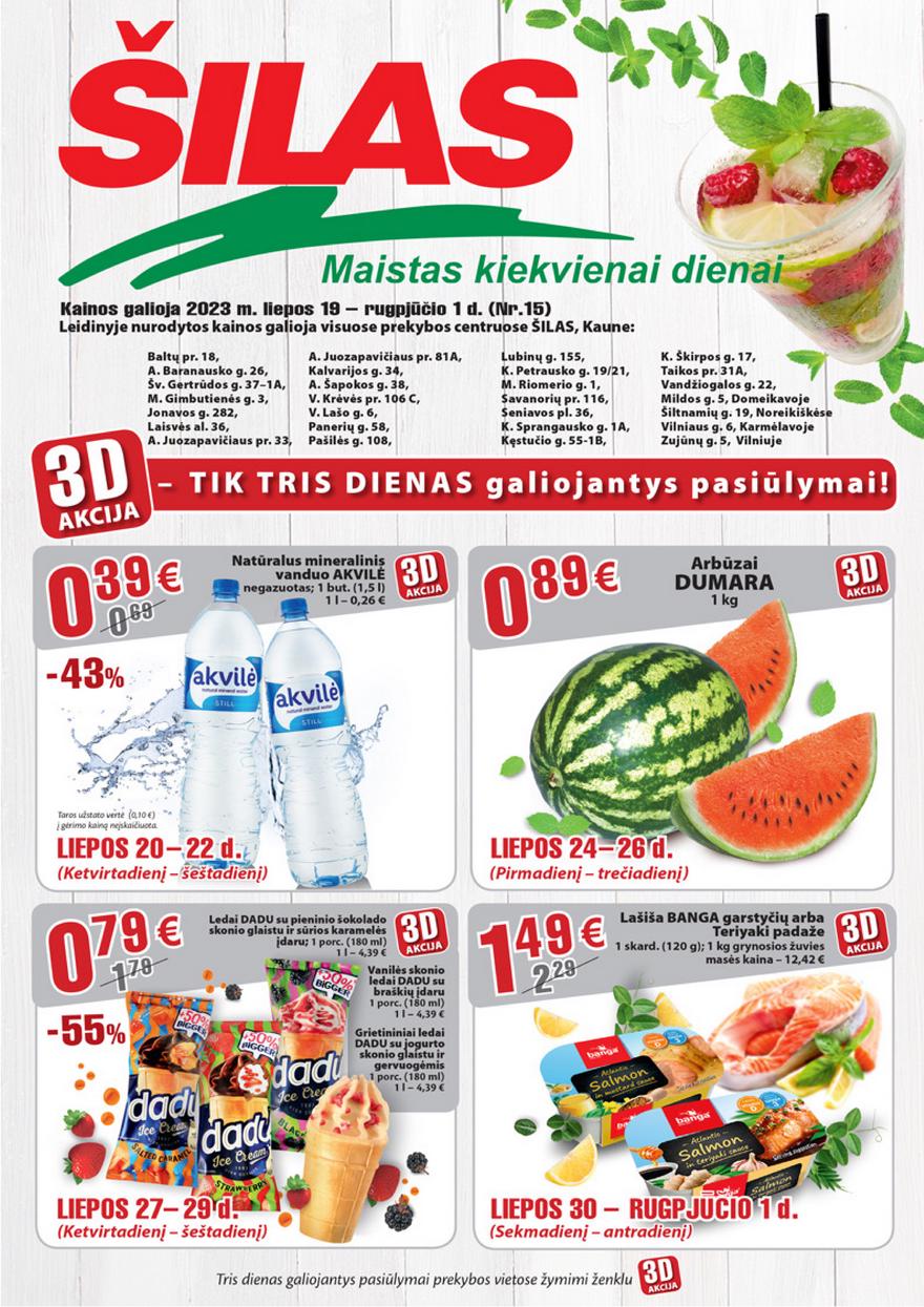 Šilas akcijų leidinys akcijos nuo 
  2023-07-19 iki 
  2023-08-01 | Leidinukas.lt puslapis 1