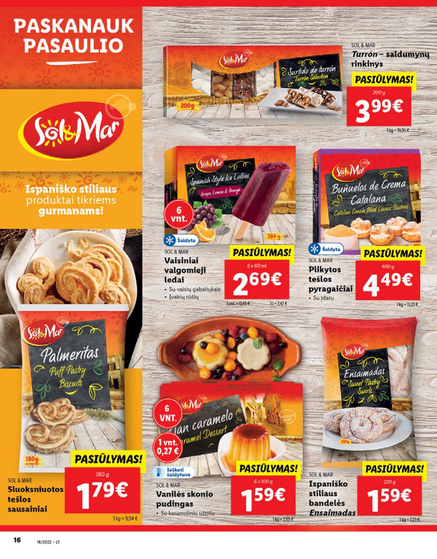 Lidl maisto prekių pasiūlymai akcijos nuo 
  2022-05-02 iki 
  2022-05-08 | Leidinukas.lt puslapis 16