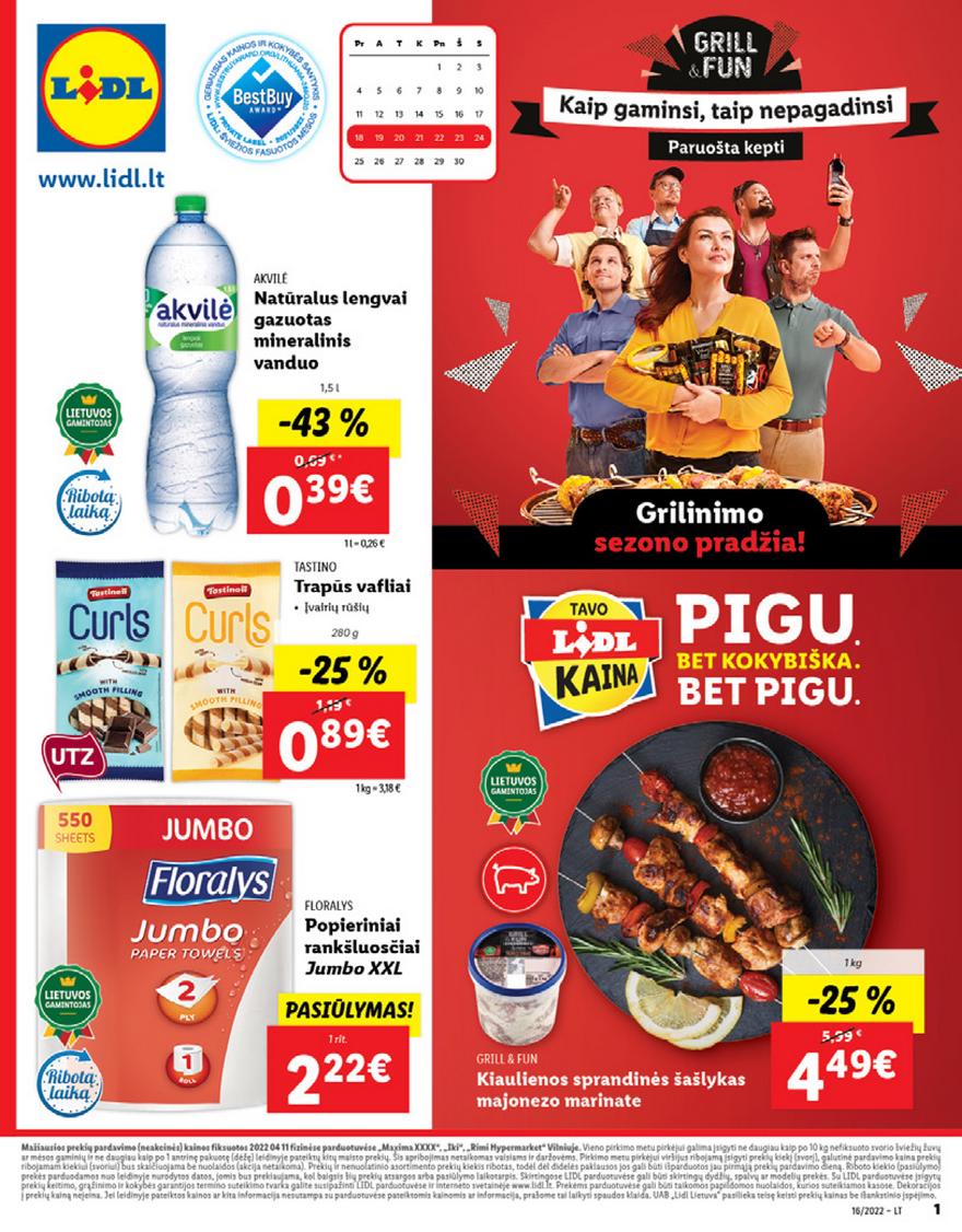 Lidl maisto prekių pasiūlymai akcijos nuo 
  2022-04-18 iki 
  2022-04-24 | Leidinukas.lt puslapis 1