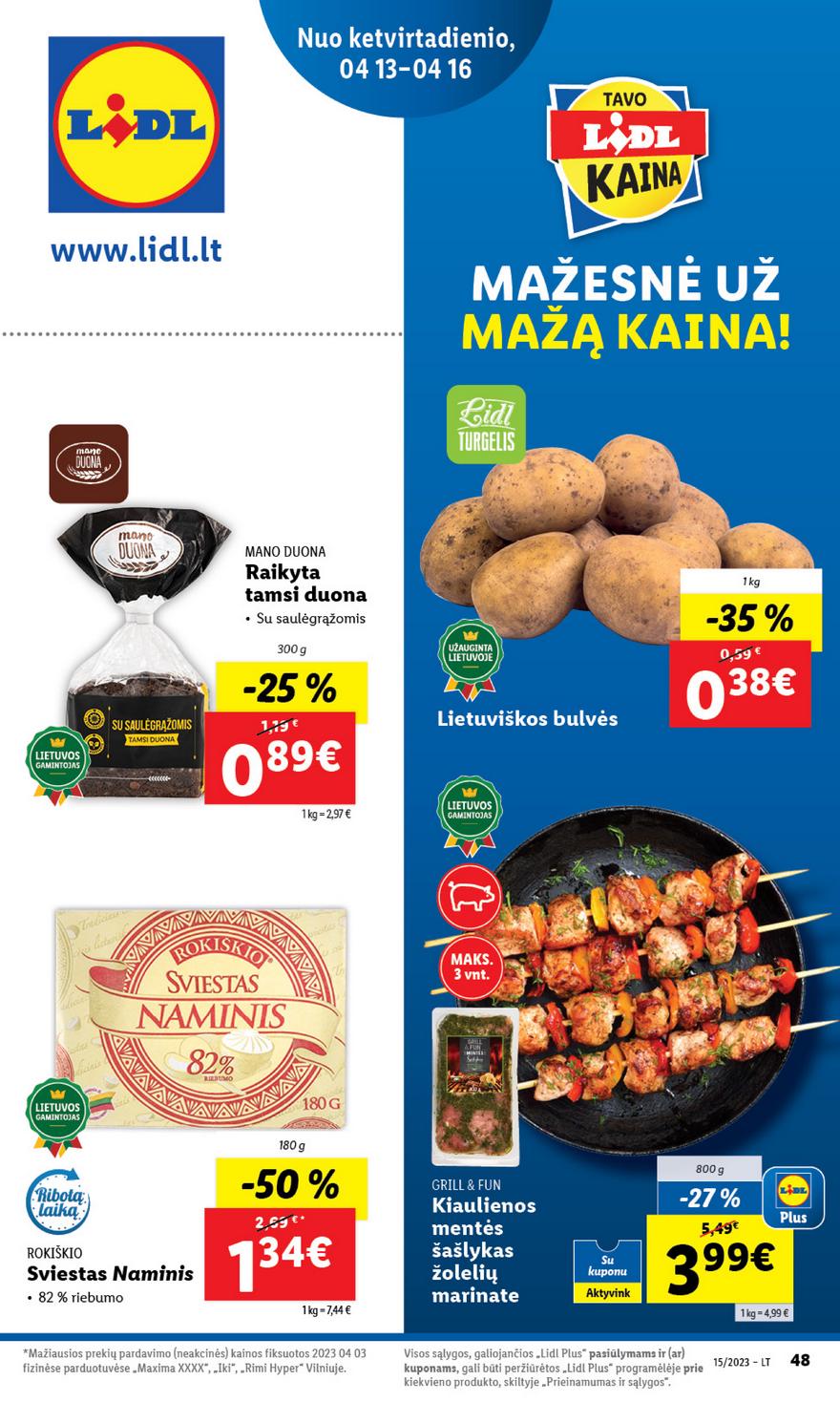 Lidl pasiūlymai akcijos nuo 
  2023-04-10 iki 
  2023-04-16 | Leidinukas.lt puslapis 48