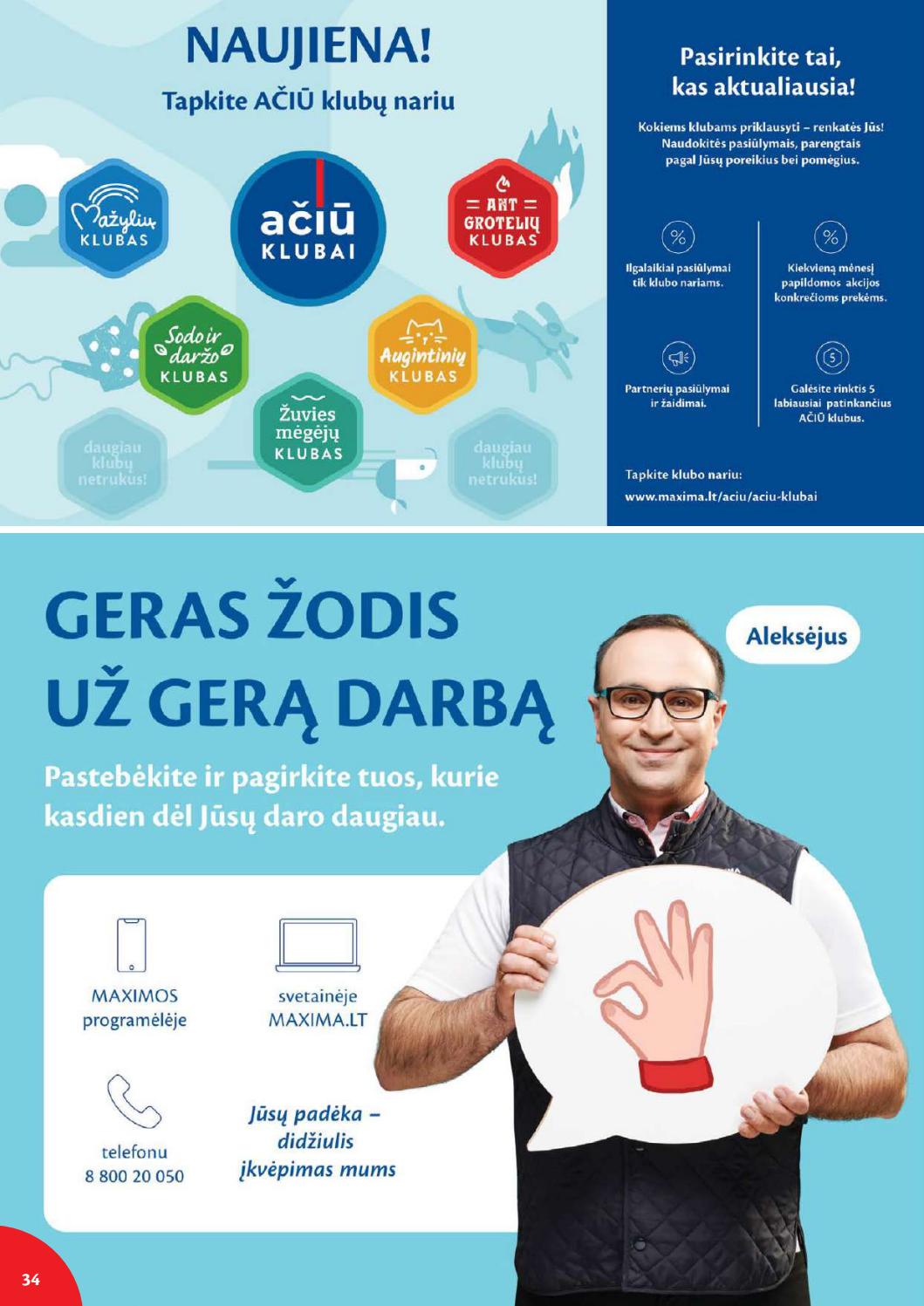 Maxima kaininis leidinys akcijos nuo 
  2021-08-10 iki 
  2021-08-16 | Leidinukas.lt puslapis 34