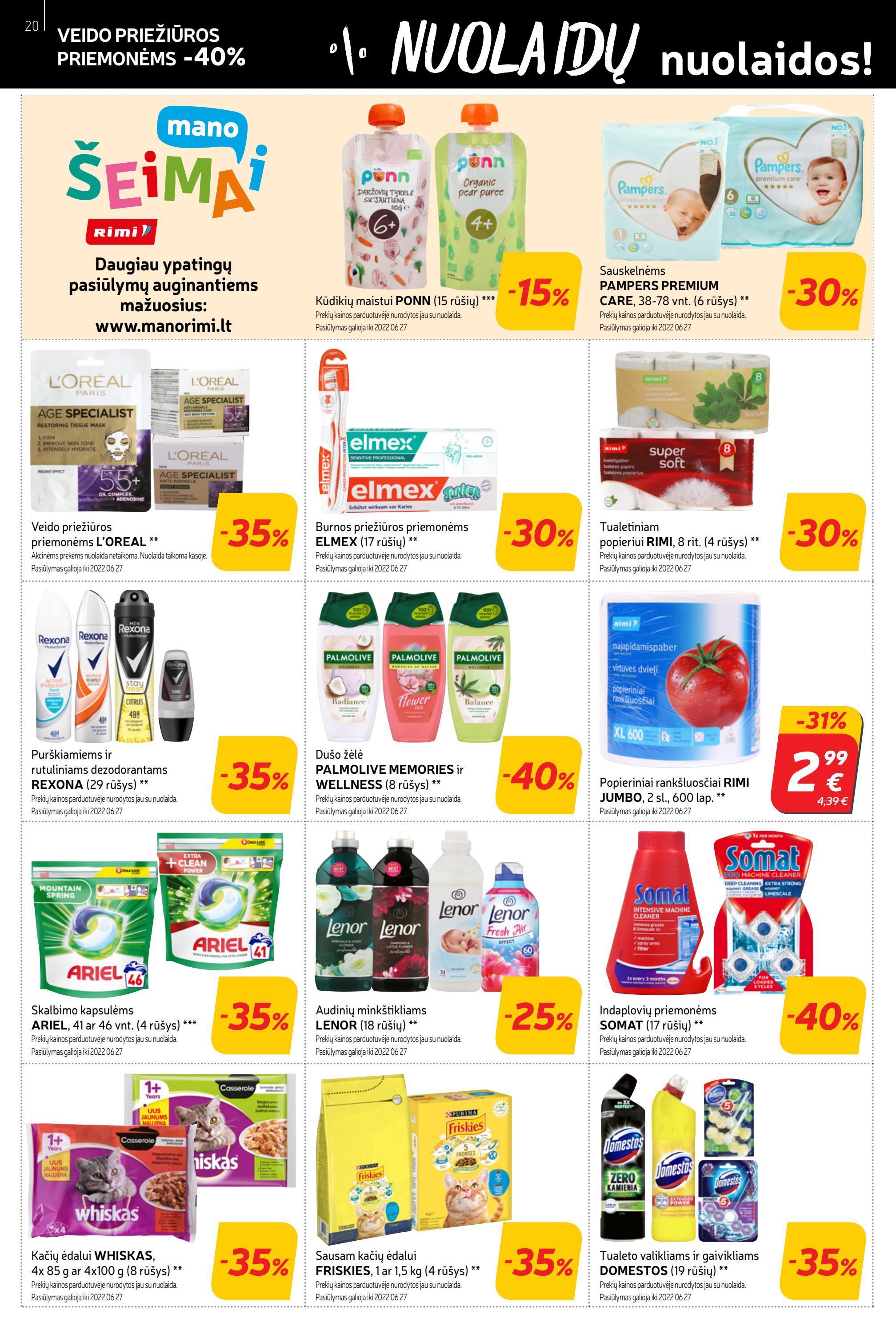 Rimi savaitinis leidinys akcijos nuo 
  2022-06-14 iki 
  2022-06-20 | Leidinukas.lt puslapis 20