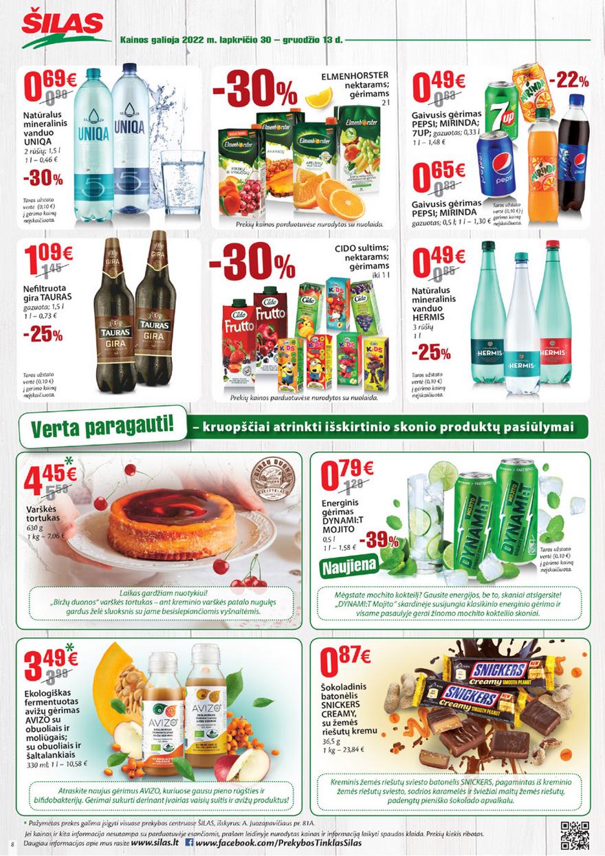 Šilas akcijų leidinys akcijos nuo 
  2022-11-30 iki 
  2022-12-13 | Leidinukas.lt puslapis 8