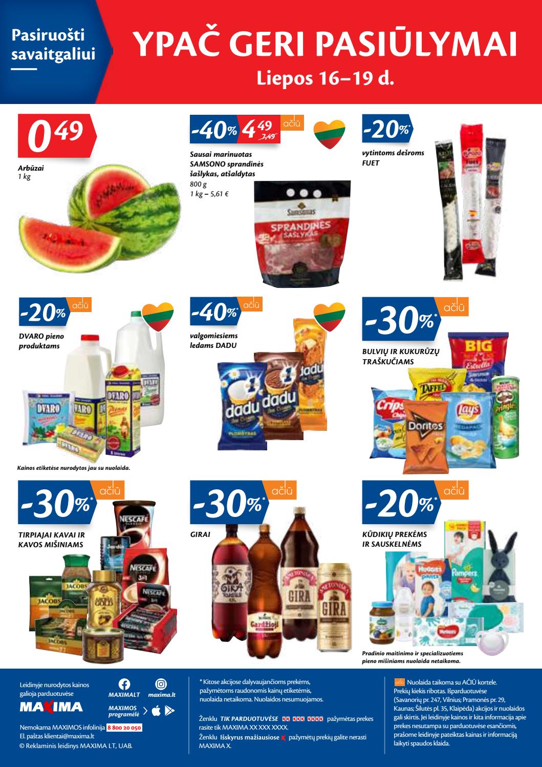 Maxima kaininis leidinys akcijos nuo 
  2020-07-14 iki 
  2020-07-20 | Leidinukas.lt puslapis 28