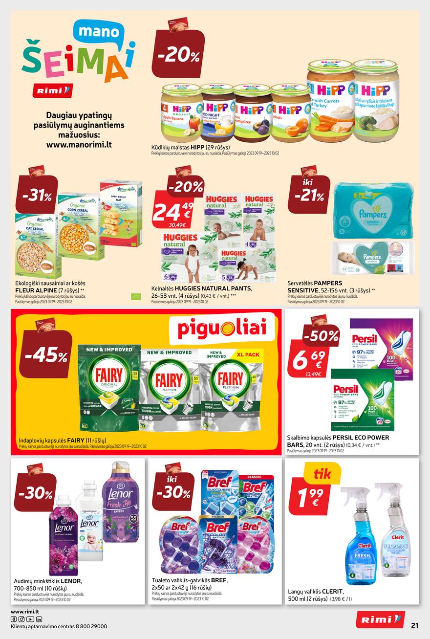 Rimi savaitinis leidinys akcijos nuo 
  2023-09-26 iki 
  2023-10-02 | Leidinukas.lt puslapis 21