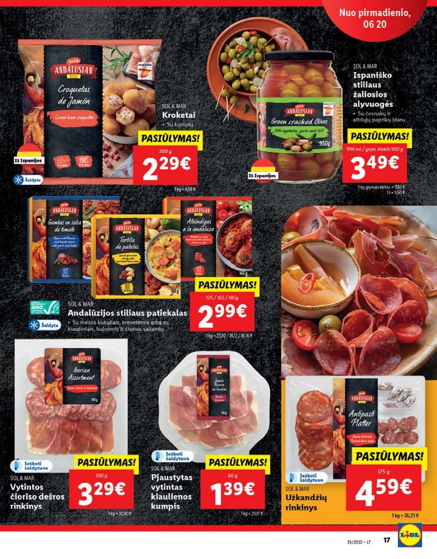 Lidl maisto prekių pasiūlymai akcijos nuo 
  2022-06-20 iki 
  2022-06-26 | Leidinukas.lt puslapis 17