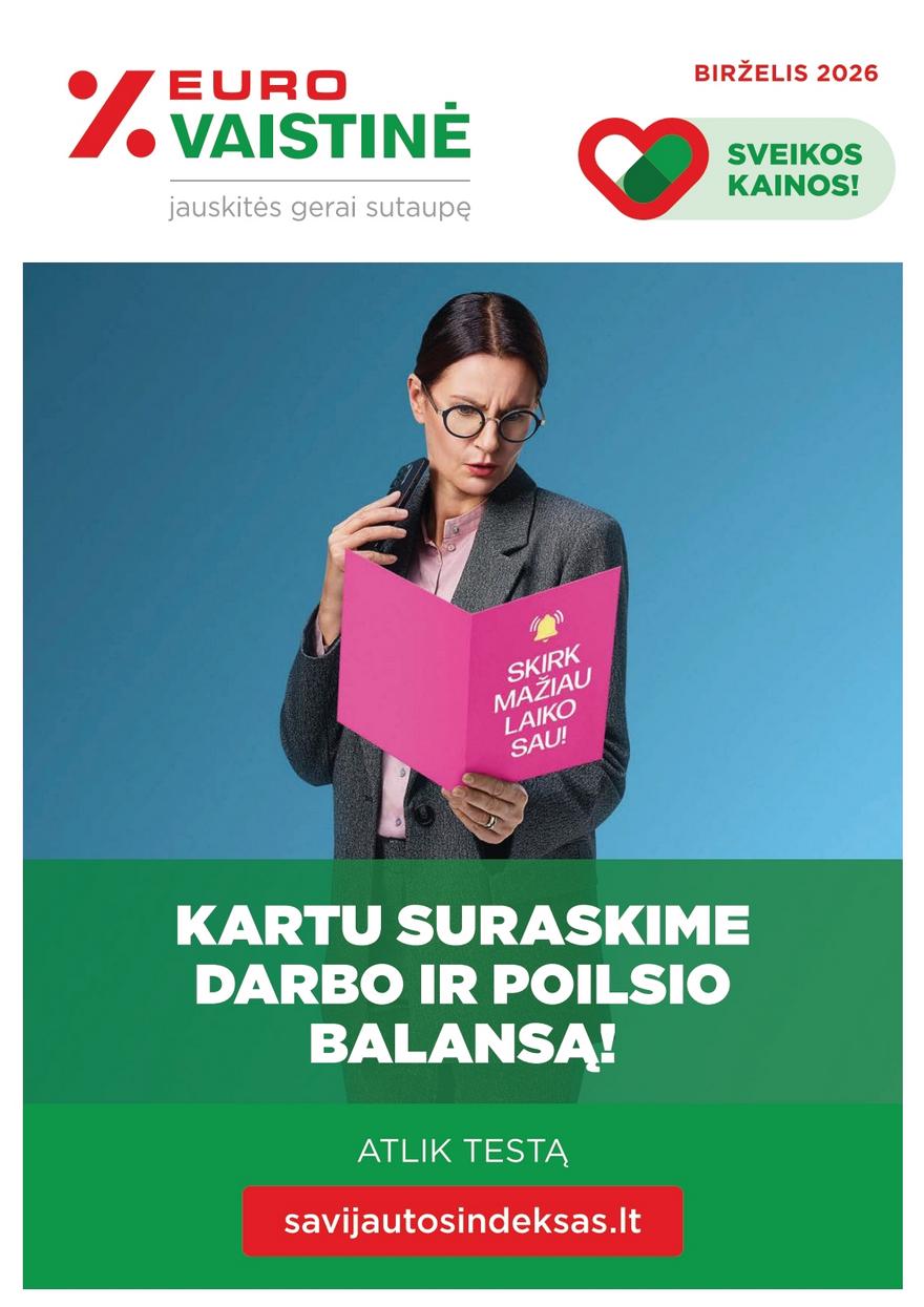 Euro vaistinė katalogas akcijos nuo 
  2026-06-01 iki 
  2026-06-30 | Leidinukas.lt puslapis 1
