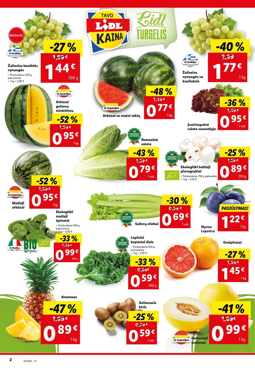 Lidl maisto prekių pasiūlymai akcijos nuo 
  2021-08-16 iki 
  2021-08-22 | Leidinukas.lt puslapis 2