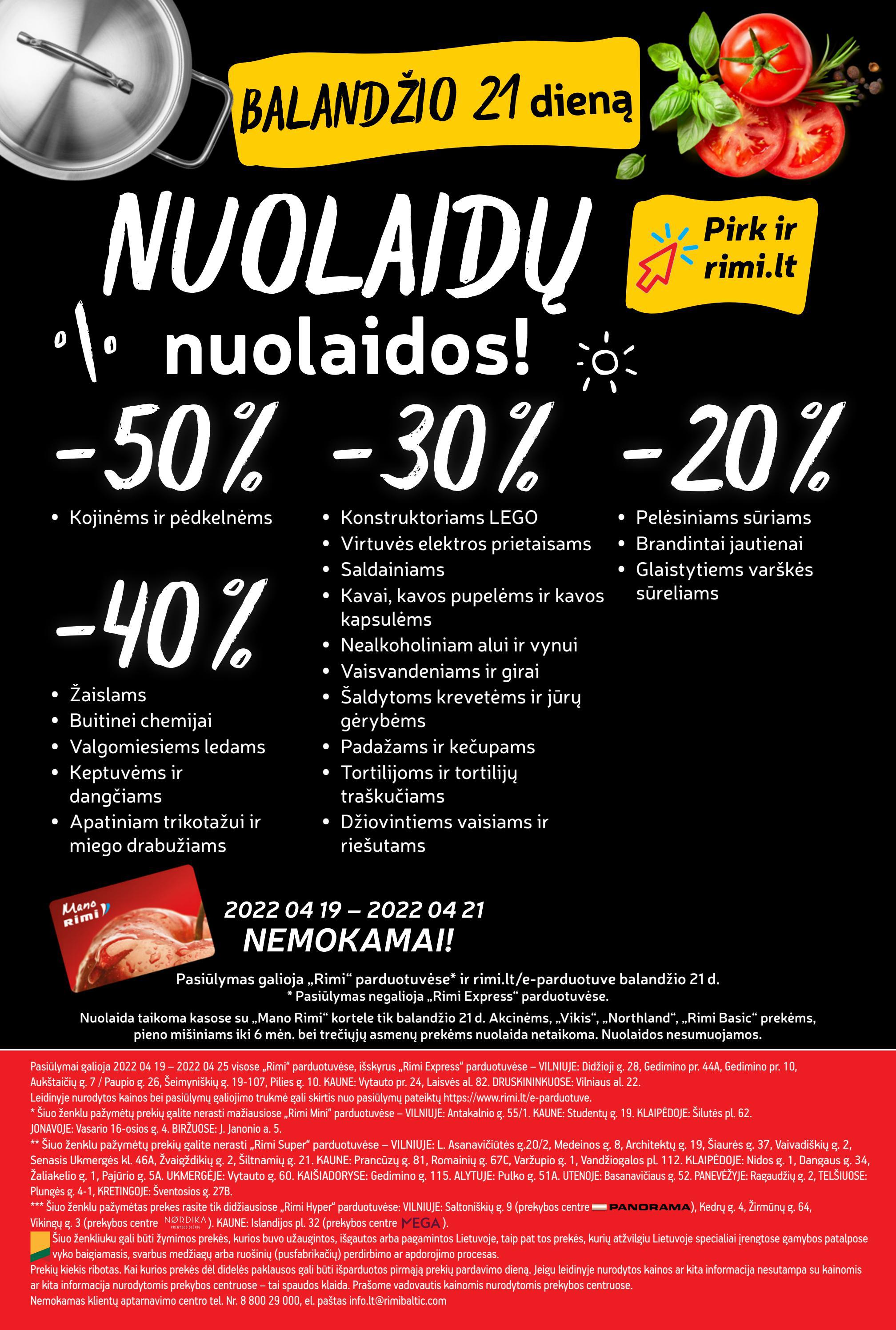 Rimi savaitinis leidinys akcijos nuo 
  2022-04-19 iki 
  2022-04-25 | Leidinukas.lt puslapis 23