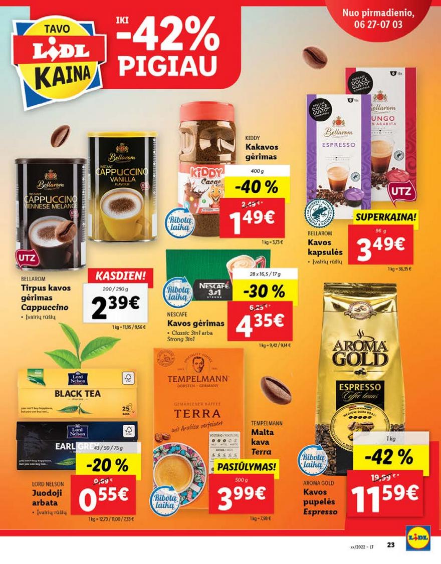Lidl pasiūlymai akcijos nuo 
  2022-06-27 iki 
  2022-07-03 | Leidinukas.lt puslapis 23