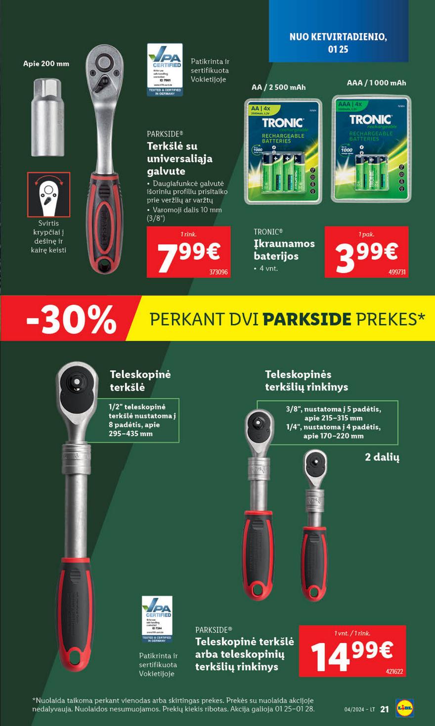 Lidl pasiūlymai akcijos nuo 
  2024-01-22 iki 
  2024-01-28 | Leidinukas.lt puslapis 21