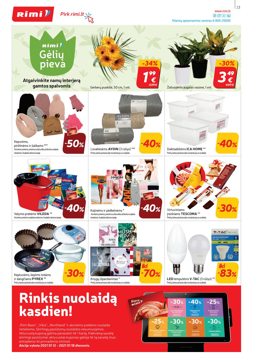 Rimi savaitinis leidinys akcijos nuo 
  2021-01-12 iki 
  2021-01-18 | Leidinukas.lt puslapis 23