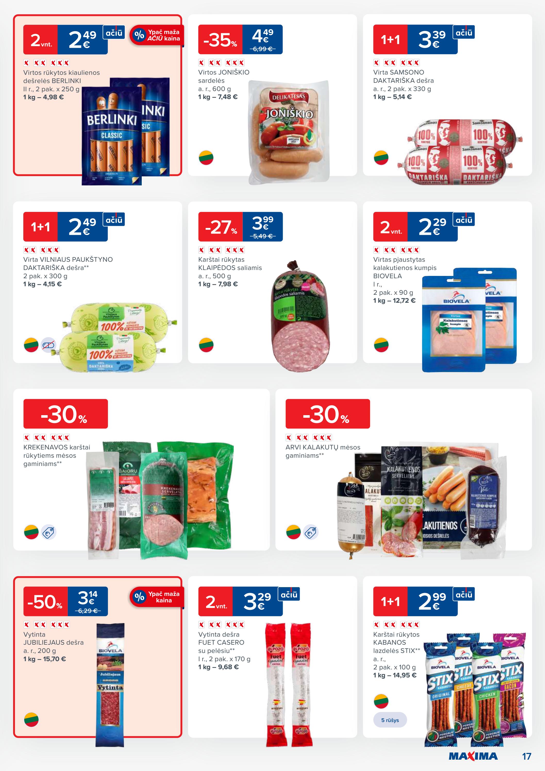 Maxima kaininis leidinys akcijos nuo 
  2023-03-14 iki 
  2023-03-20 | Leidinukas.lt puslapis 17