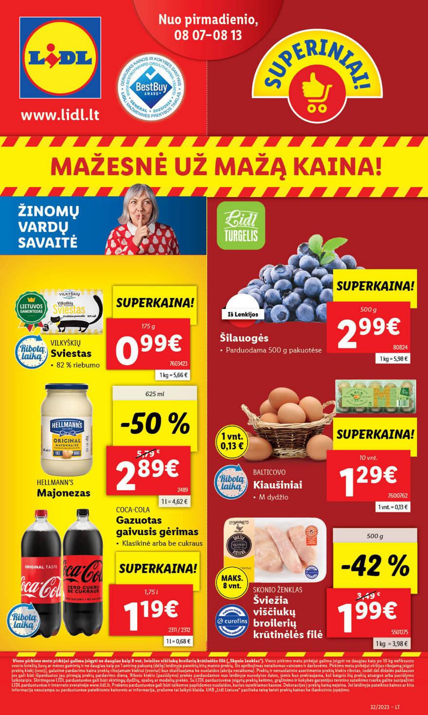 Lidl pasiūlymai akcijos nuo 
  2023-08-07 iki 
  2023-08-13 | Leidinukas.lt puslapis 1