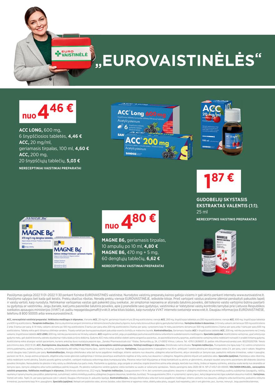 Euro vaistinė leidinys akcijos nuo 
  2022-11-01 iki 
  2022-11-30 | Leidinukas.lt puslapis 4