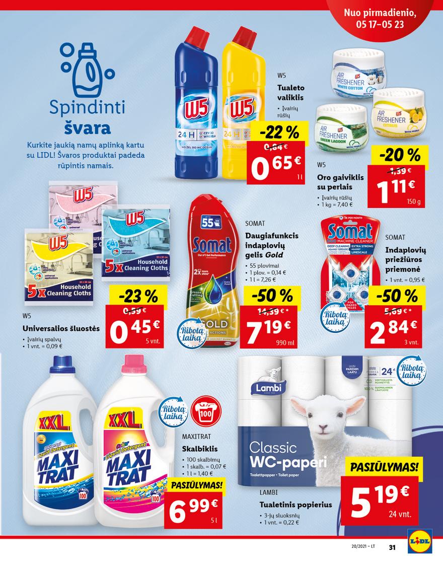 Lidl maisto prekių pasiūlymai akcijos nuo 
  2021-05-17 iki 
  2021-05-23 | Leidinukas.lt puslapis 31