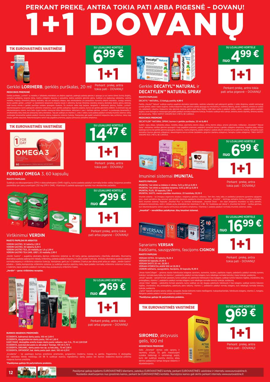 Euro vaistinė leidinys akcijos nuo 
  2021-11-01 iki 
  2021-11-30 | Leidinukas.lt puslapis 12