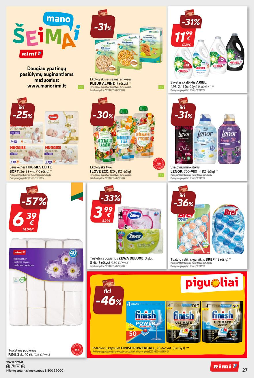 Rimi savaitinis leidinys akcijos nuo 
  2023-08-22 iki 
  2023-08-28 | Leidinukas.lt puslapis 27